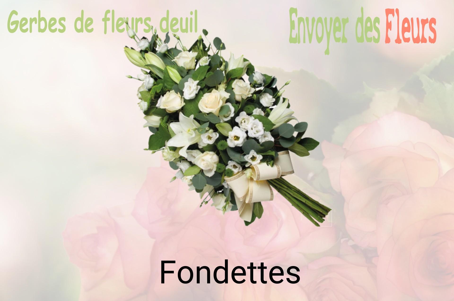 Gerbe de fleurs de deuil livrée à Fondettes